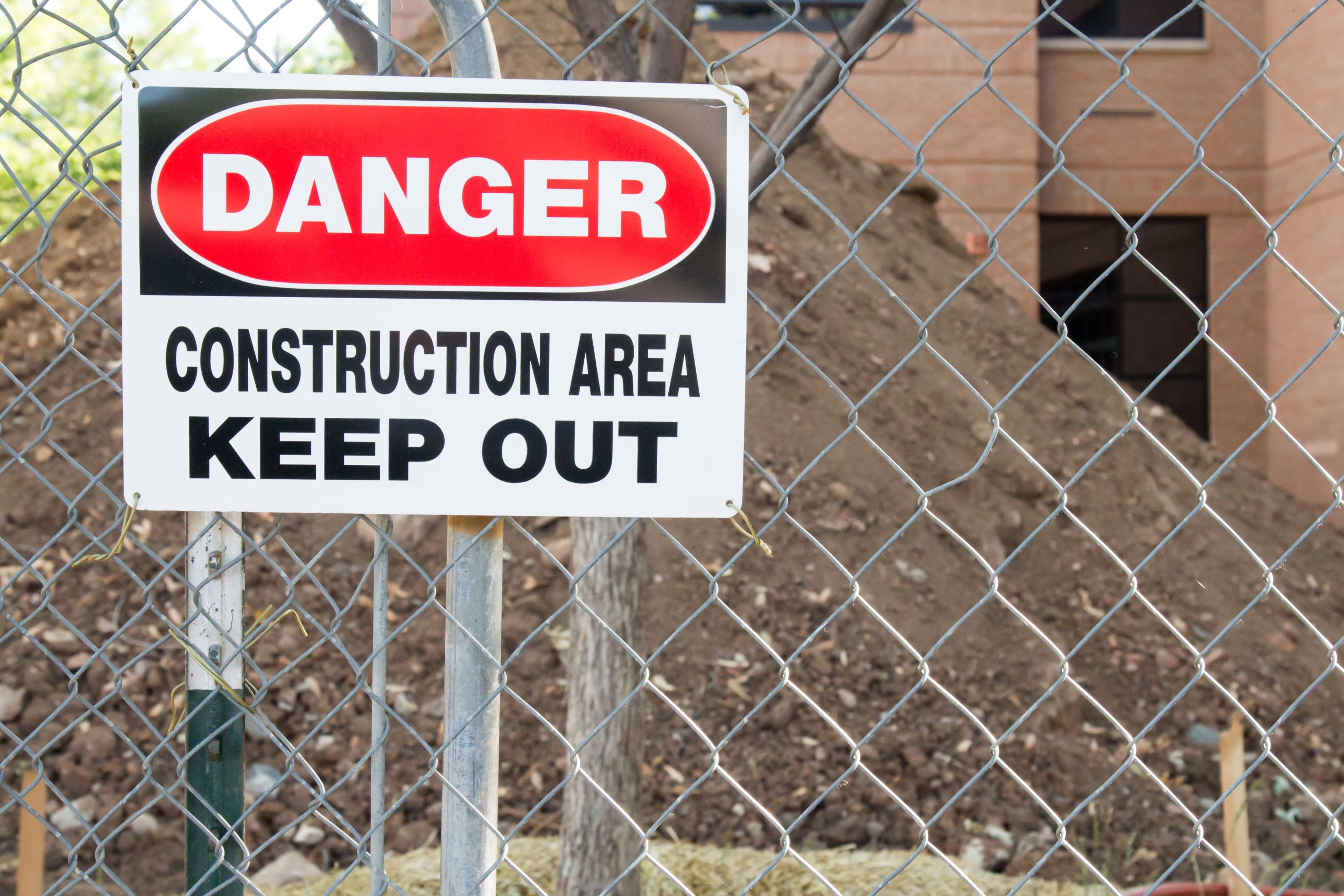 Construction site fencing
