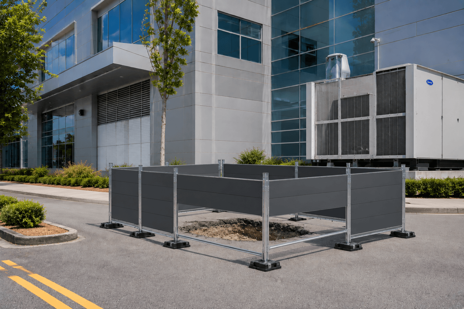 Facility maintenance fencing
