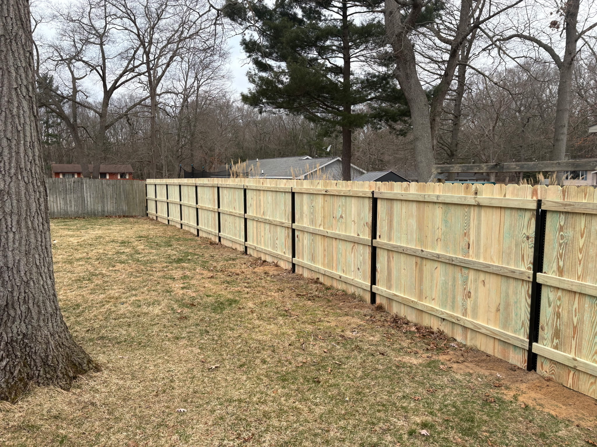 Property boundary fencing