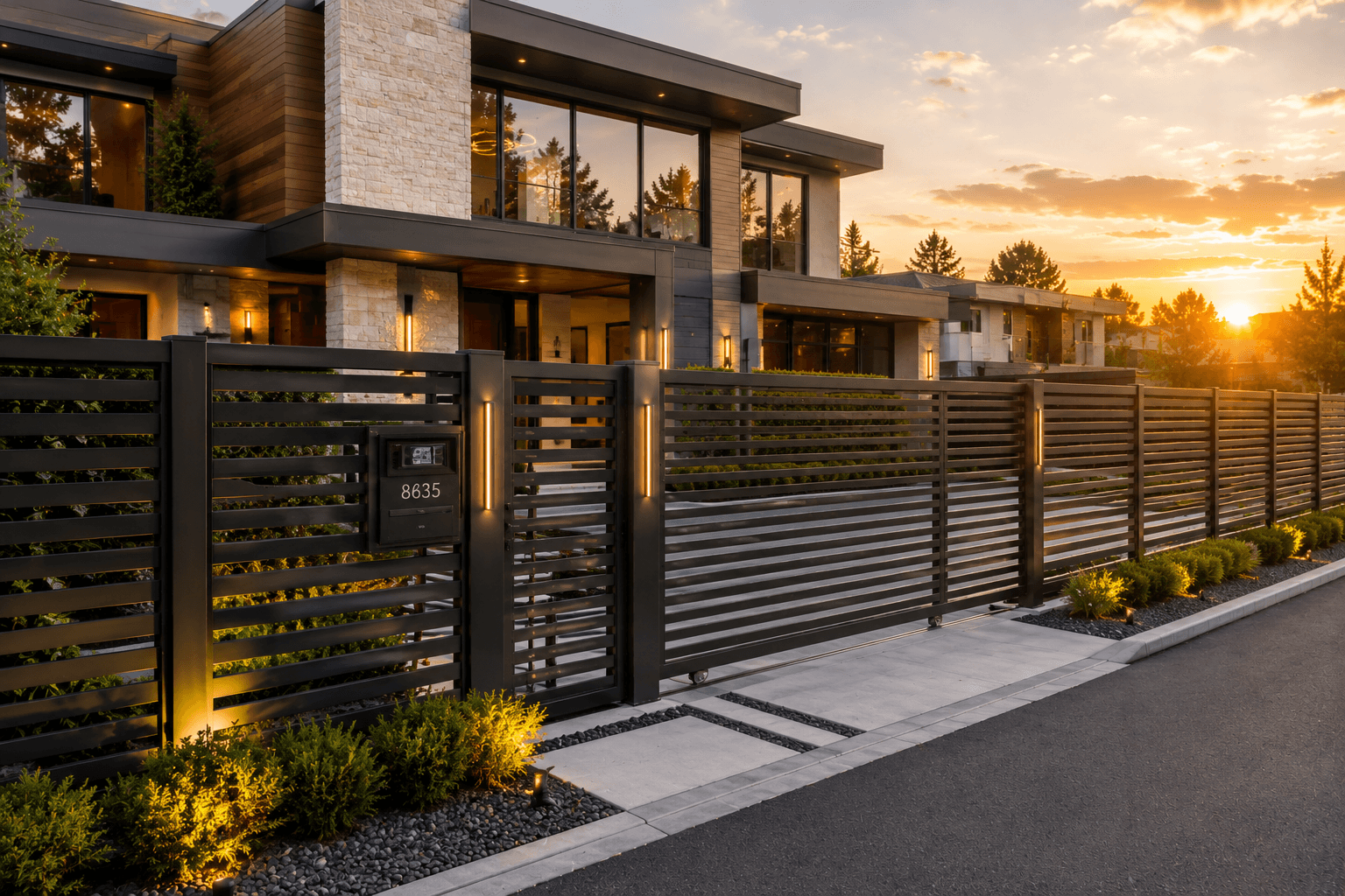 Residential Steel fencing