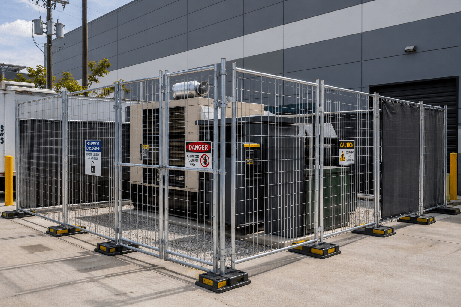 Temporary equipment enclosures