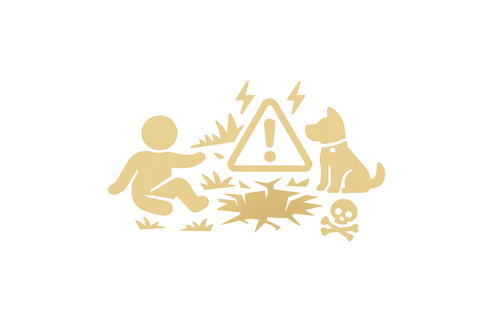 Unsafe outdoor spaces for kids or pets
